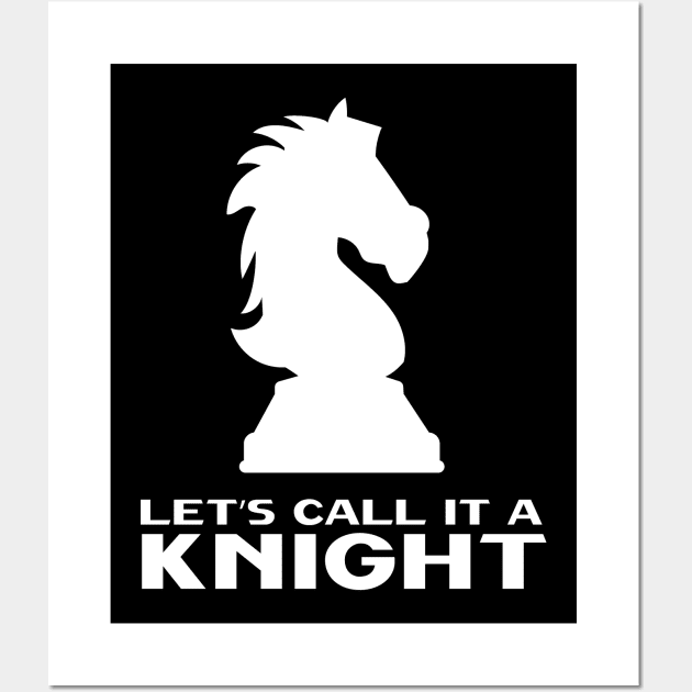 Chess Knight Funny Chess Piece Wall Art by Huhnerdieb Apparel